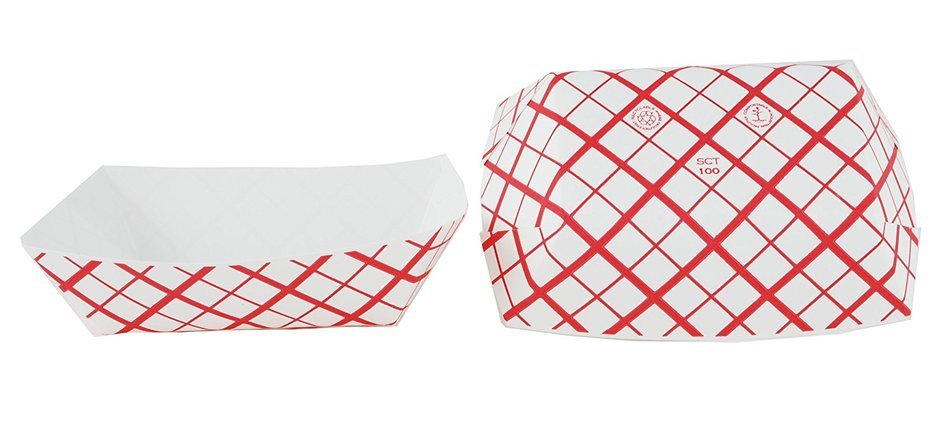 Southern Champion Tray Southland Paperboard Red Check Food Tray (Multiple Sizes Available) N20