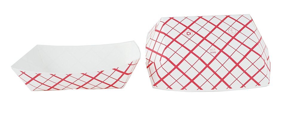 Southern Champion Tray Southland Paperboard Red Check Food Tray (Multiple Sizes Available) N24