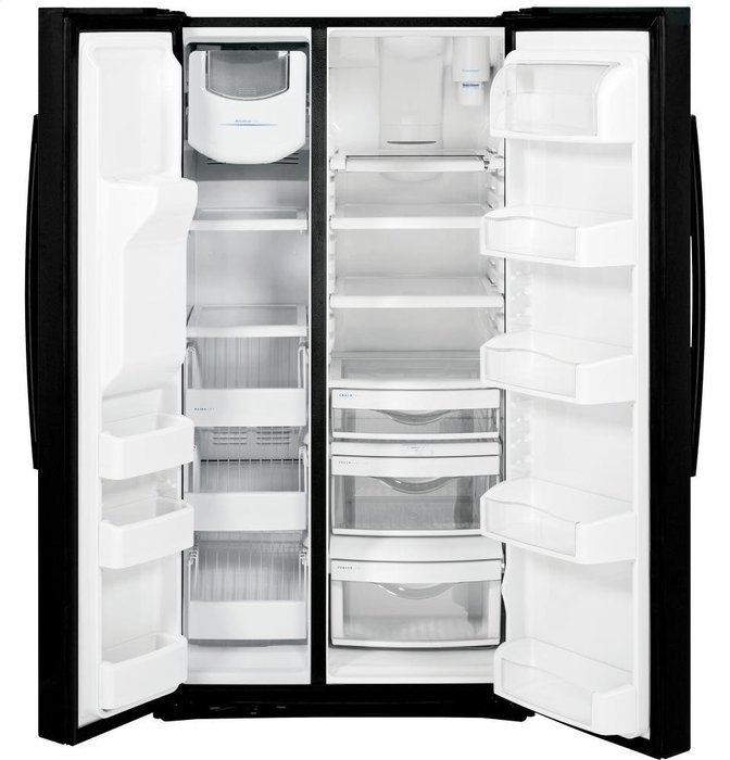 GE PSE25KGHBB Profile 25.4 Cu. Ft. Black Side-By-Side Refrigerator - Energy Star N4