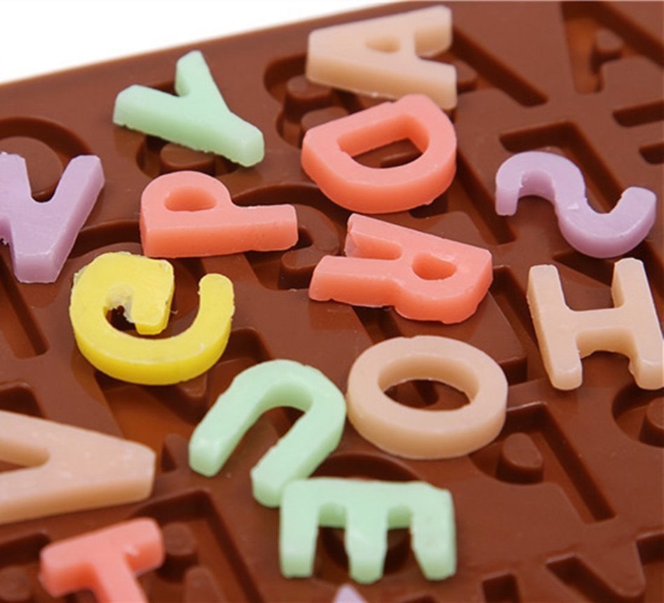 Yunko Alphabet Letter Ice Cube Mold Chocolate Candy Sugar Mold Cake Decorating Mold Tool N5