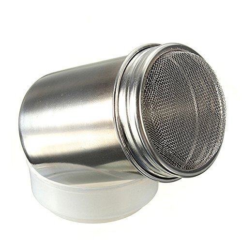 DIY Fancy Coffee Chocolate Powder Shaker Duster with 12 Stencils Strew Pad N5