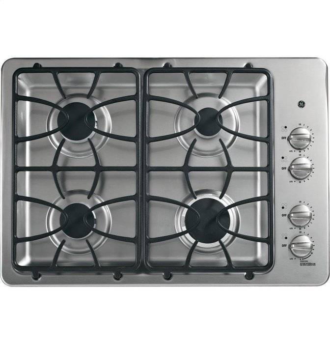GE JGP333SETSS 30" Stainless Steel Gas Sealed Burner Cooktop N3