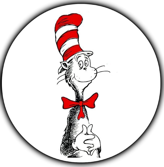 Dr Seuss Cat in the Hat Edible Image Photo 8" Round Cake Topper Sheet Personalized Custom Customized Birthday...