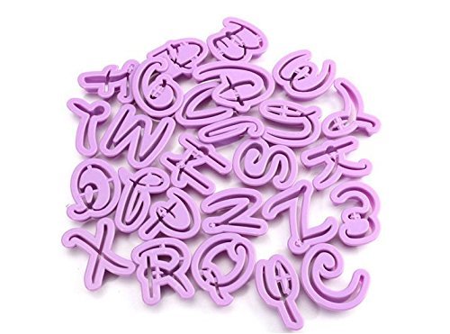 26PCS Plastic Alphabet Cookie Cutter Letter Biscuit Fondant Mold Cake Decorating Tool. N2