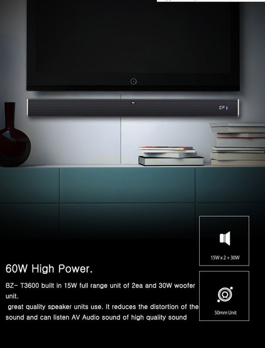 Britz BZ-T3600 Premium AV Sound Bar AV Soundbar 2nd Edition LED Sound Bar System for TV / NFC Bluetooth Speaker... N7