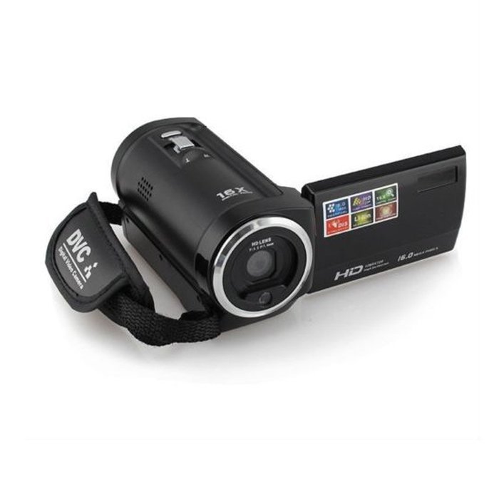 etomtop&reg; HD 720P 16.0 Mega Pixels 2.7'' TFT LCD Rotation 16x ZOOM Digital Video Camcorder Camera DV DVR -Black N3