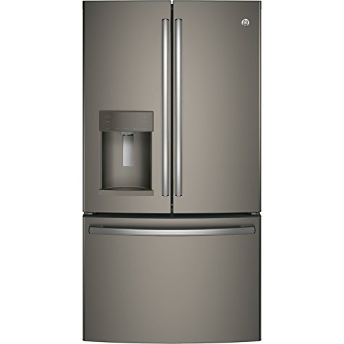 GYE22HMKES Slate 36" Energy Star Freestanding Counter Depth French Door Refrigerator with 22.2 cu. ft. Capacity... N4