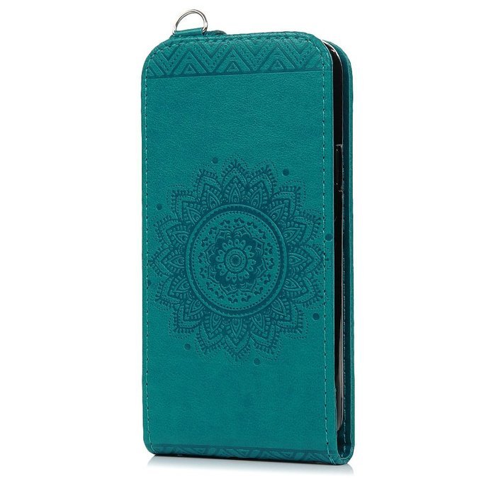 Badalink Galaxy S5 Mini Up-Down Open Folio Flip Case Kickstand Vertical PU Leather Embossed Totem Magnetic Snap... N20