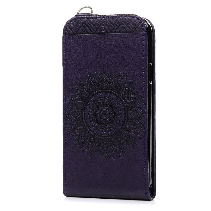 Badalink Galaxy S5 Mini Up-Down Open Folio Flip Case Kickstand Vertical PU Leather Embossed Totem Magnetic Snap... N24