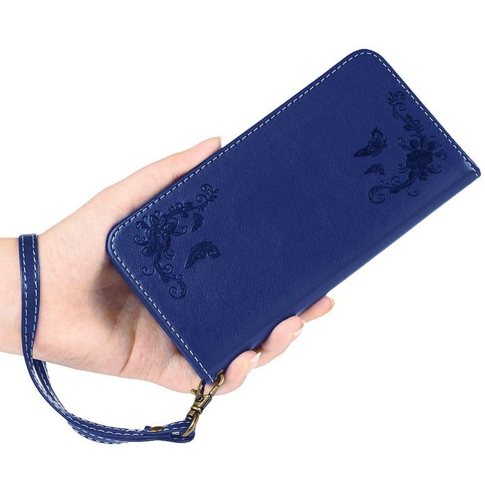 LG G5 Case,LG H868 Case - Wallet Folio Flip Magnetic Smart Closure Embossed Butterflies PU Leather Case with Stand... N68