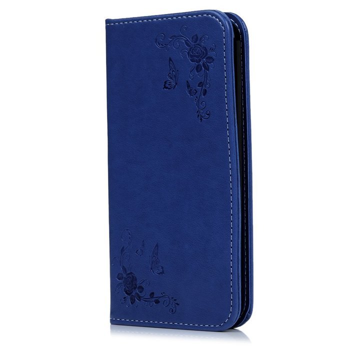 LG G5 Case,LG H868 Case - Wallet Folio Flip Magnetic Smart Closure Embossed Butterflies PU Leather Case with Stand... N69