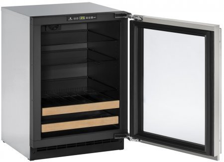 U-Line U2224BEVS00B 4.9 cu. ft. Capacity 24" 2000 Series Built In Full Size Beverage Center in Stainless Steel
