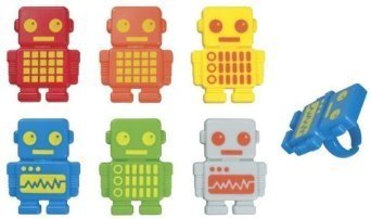 Robot Cupcake Rings - 24 ct