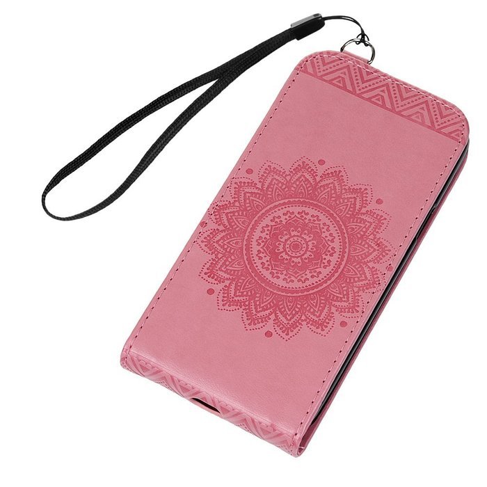 Badalink Galaxy S5 Mini Up-Down Open Folio Flip Case Kickstand Vertical PU Leather Embossed Totem Magnetic Snap... N30