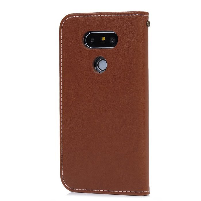 LG G5 Case,LG H868 Case - Wallet Folio Flip Magnetic Smart Closure Embossed Butterflies PU Leather Case with Stand... N75