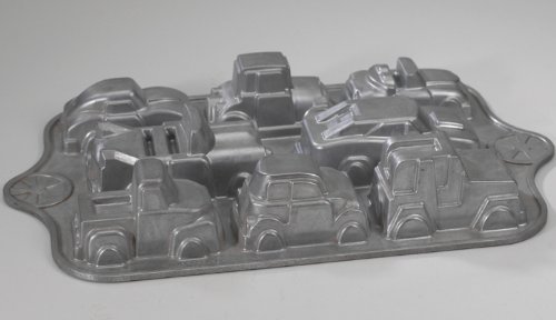 Nordicware Sweet Rides Cake Pan. Cast Aluminum Commercial Non-Stick Coating