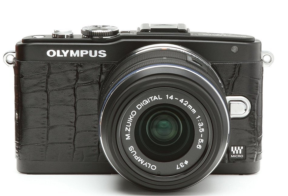 Japanhobbytool Olympus Pen E-PL5 & E-PL6 Camera Leather Decoration Sticker Leica1 type 4008 Black N6