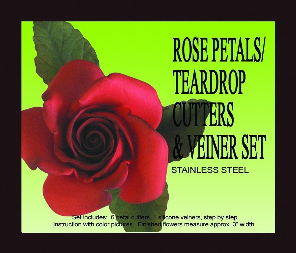 Rose Petal/teardrop Cutters & Veiners Set