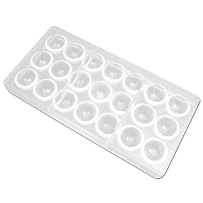 Fat Daddio's Wrapped Mound Polycarbonate Candy Mold 21-Piece Tray N2