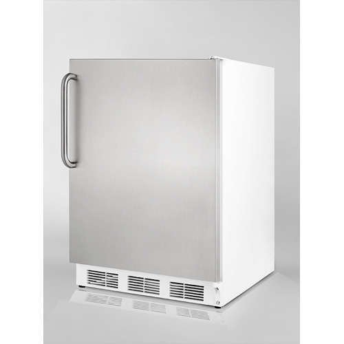 Summit AccuCold FF7SSTB 24" 5.5 cu. ft. Compact Refrigerator with Adjustable Shelves Deep Shelf Space Interior... N2