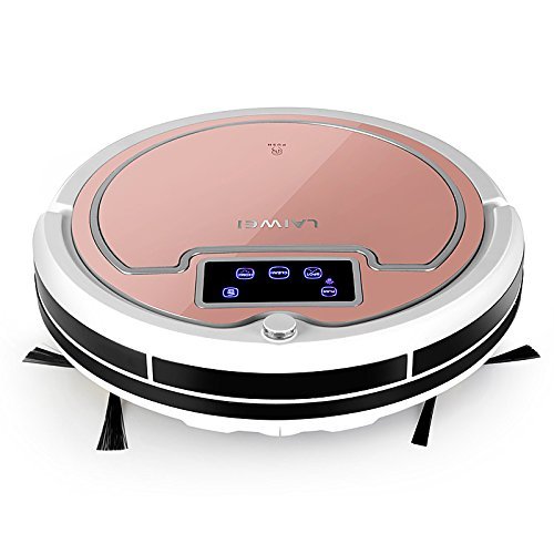 Dearhouse Self Charging Wet Mop Floor Cleaning Robot Vacuum Cleaner with Remote Control (Rose gold) N5
