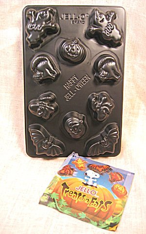 Jigglers Mold: Halloween Creepy Jigglers Jell-o Gelatin Chocolate Mint Candy Mold ~ 10 Cavity 5 Shapes ~ Pumpkin... N2