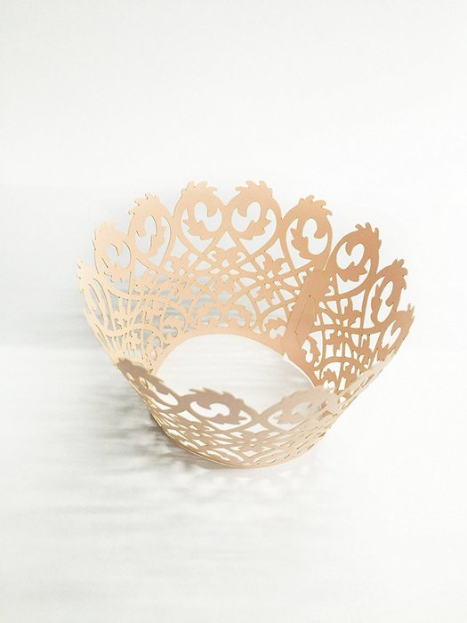 HUAL Cupcake Wrappers 50 Filigree Artistic Bake Cake Paper Cups Lace Laser Cut Liner Baking Cup Muffin Case Trays... N30