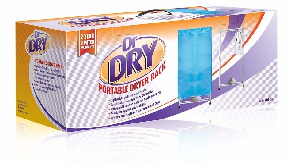 Dr Dry Electric Portable Clothing Dryer Rack Pro 1000W Heater N5