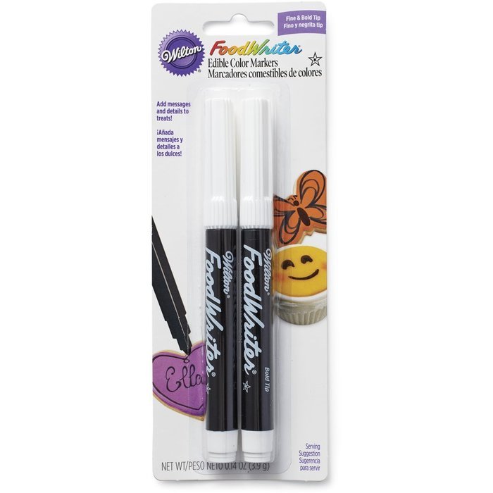 Wilton 609-1192 Black Food Writer Edible Ink Markers (2-Pack) N4