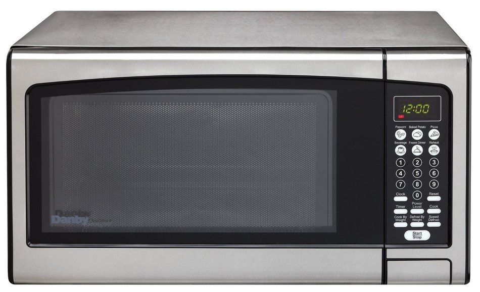 Microwave Oven Premium Compact Portable Countertop Electric Stainless Steel Turntable 1000 Watt Cookware N2