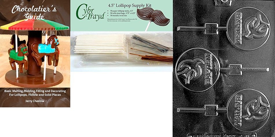 Cybrtrayd R065 Baptism Lolly Chocolate Candy Mold with Exclusive Cybrtrayd Copyrighted Chocolate Molding Instructions... N3
