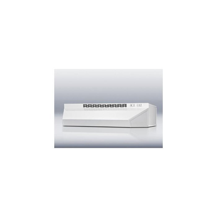 H1618W 18" wide convertible range hood for ducted or ductless use in white finish