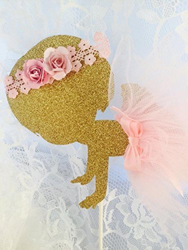 Baby Girl Ballerina Cake Topper or Cupcake Toppers N8