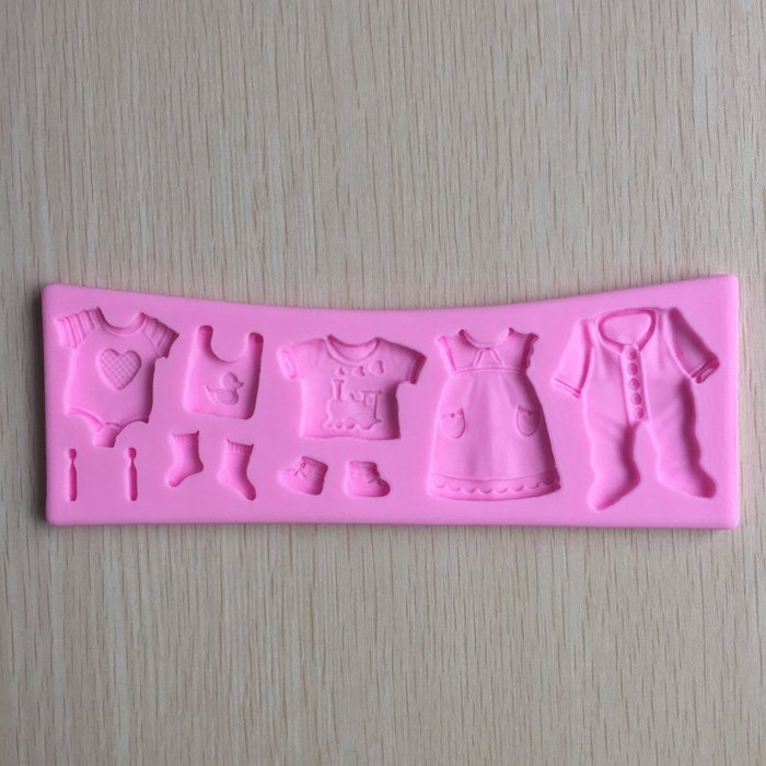 Karen Baking Baby Clothes Shape 3D Silicone Cake Mold For Cake Fondant Decorating N4