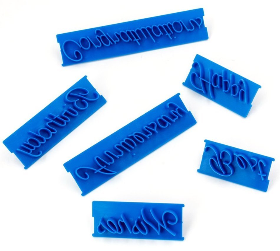 BleuMoo 6Pcs Letter Fondant Cake Mold Decorating Icing Cutter Mould Sugarcraft Tool DIY N3