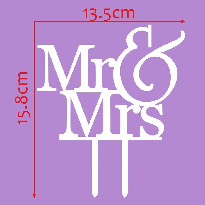 Cake Topper Of Bridal Or Party Mr And Mrs N2