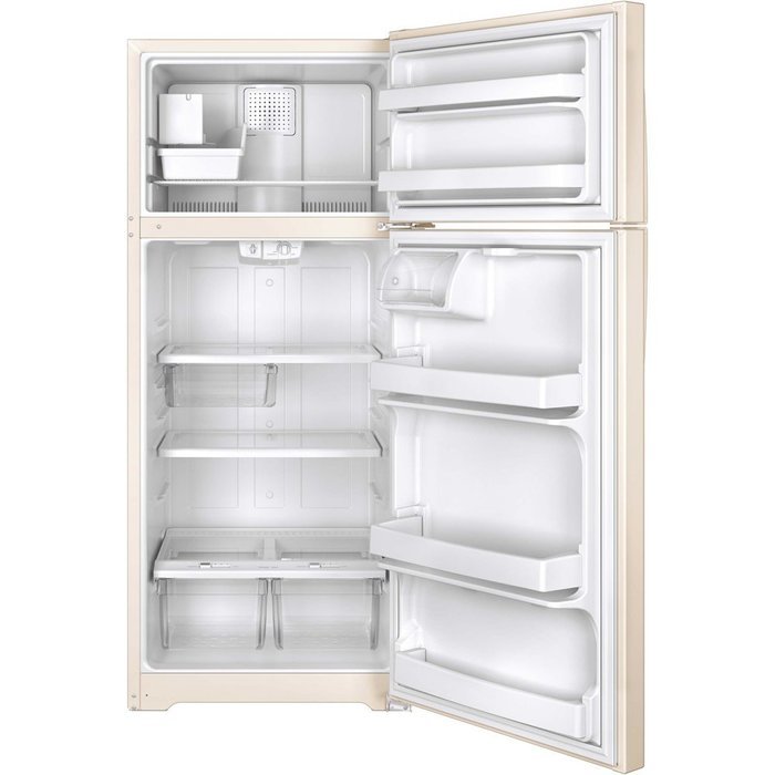 GE GIE18GTHCC 17.5 Cu. Ft. Bisque Top Freezer Refrigerator - Energy Star