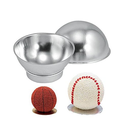 Pack of 4Pc DIY Non-toxic Aluminum Alloy Cake Tin Hemisphere Pan Decoration Pan Molds N4