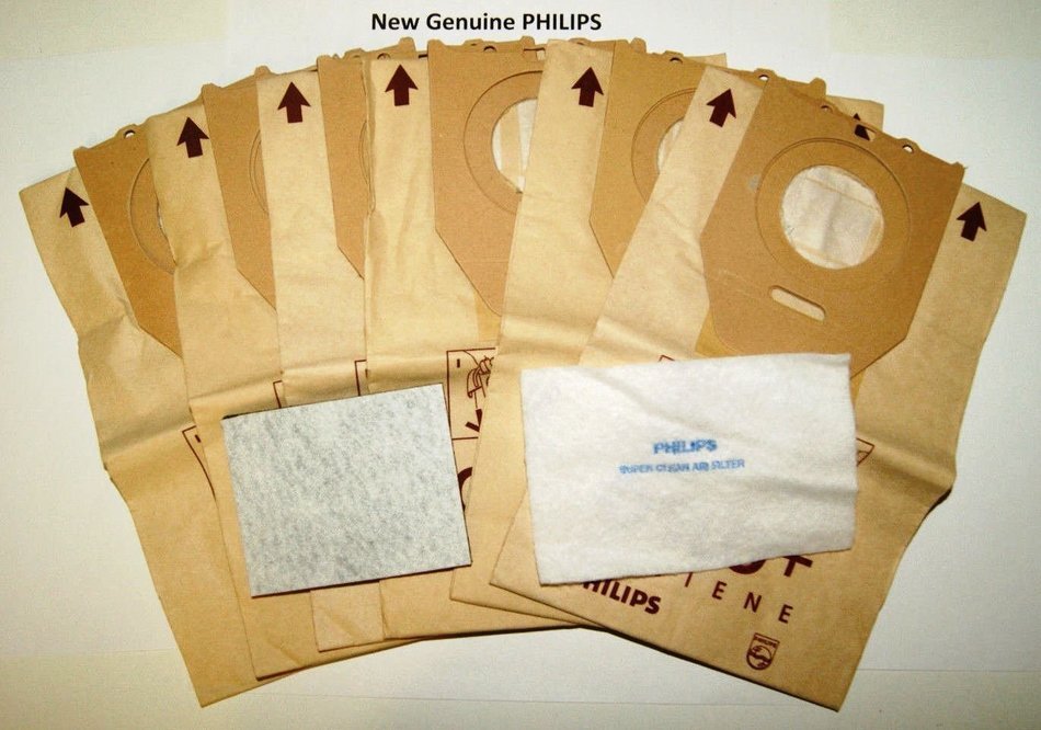 PHILIPS Vacuum Paperbag Dustbag And Filters Pack For HR6374 HR6377 HR6385 HR6387 HR6395 HR6396 HR6397 HR6500 HR6501... N2