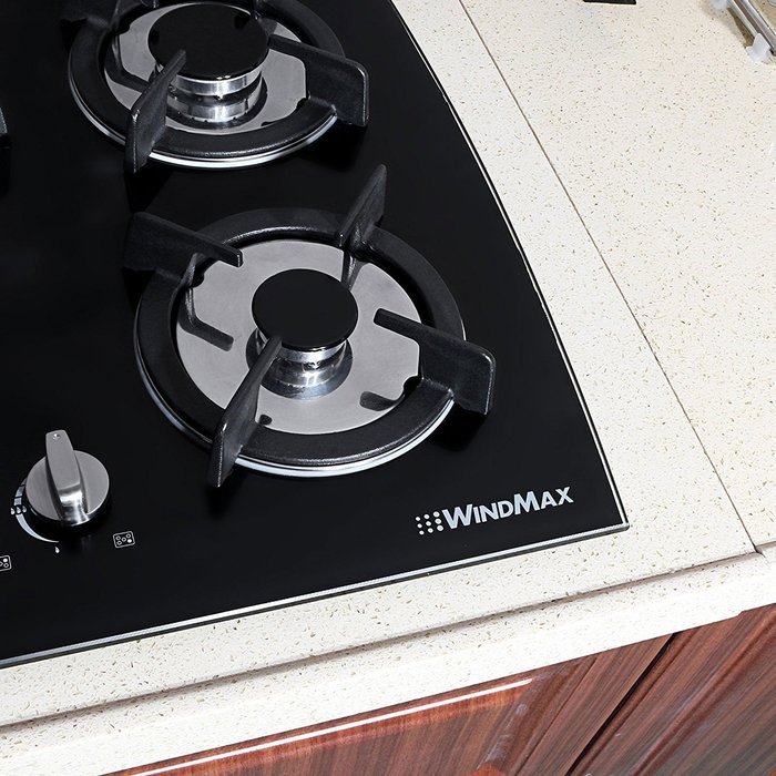 30" Tempered Glass Built-in Kitchen 5 Burner Oven Gas Cooktops Black