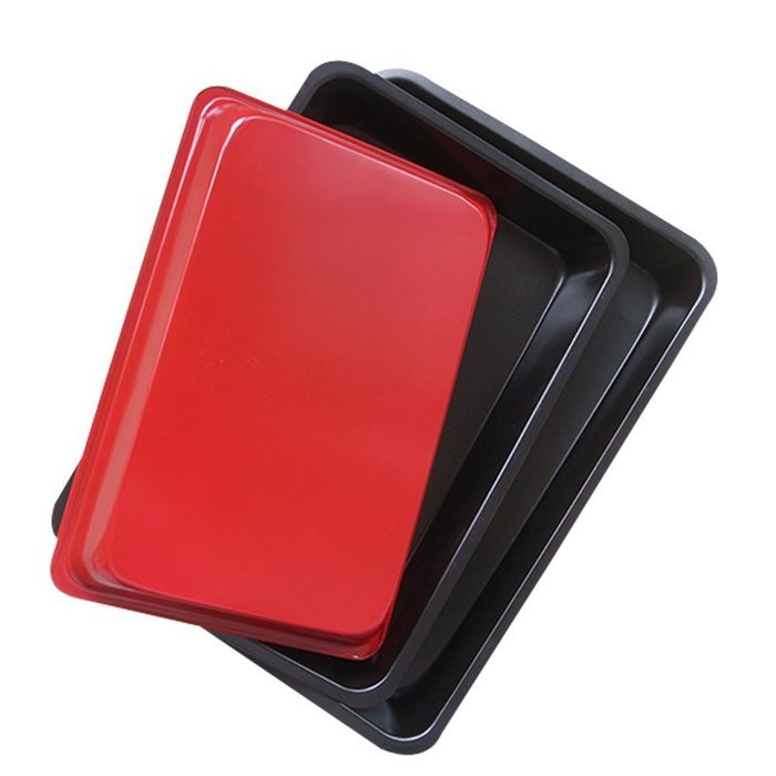 Magi Carbon Steel Nonstick Bakeware Cake Pan Set Of 3 Red N2