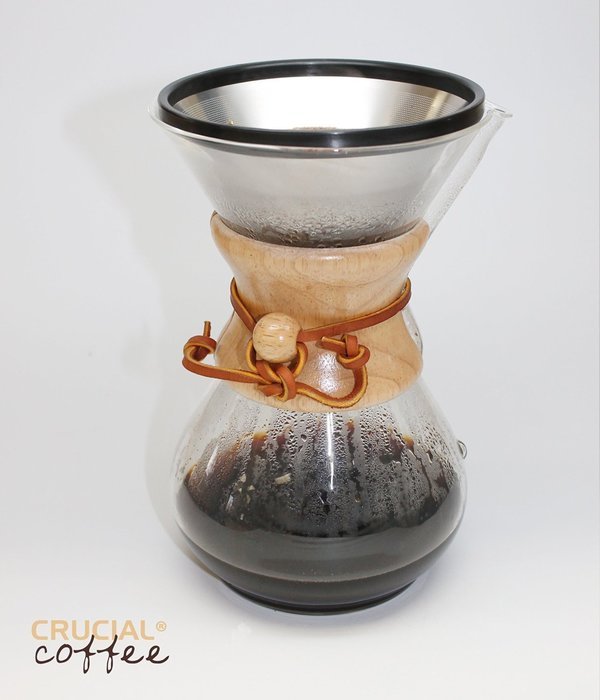 Washable & Reusable Stainless Steel Cone Coffee Filter Fits Chemex 6, 8 & 10 Cup Coffee Makers, Designed & Engineered... N4