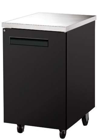 UBB-1 Narrow Solid Door Back Bar Cooler Stainless Steel Top and LED Lighting N2