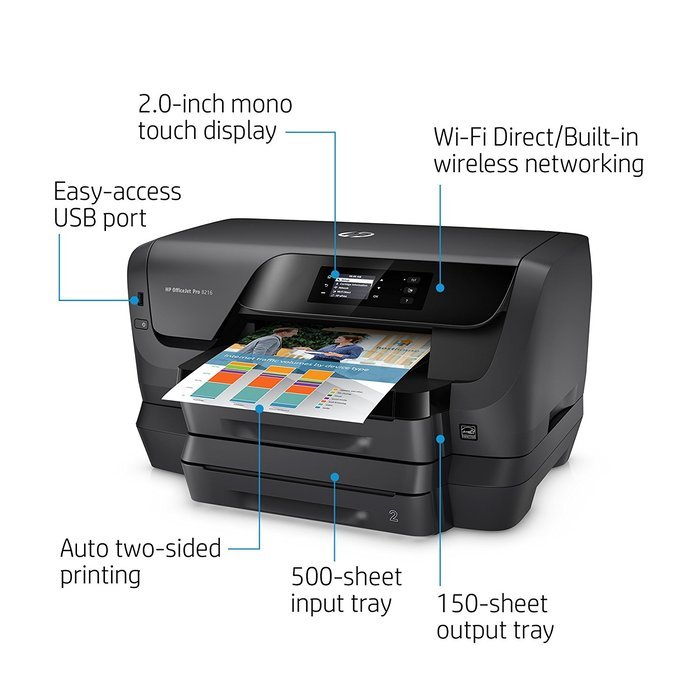 HP OfficeJet Pro 8216 Wireless Professional-Quality Color Printer with Mobile Printing, Instant Ink ready N6