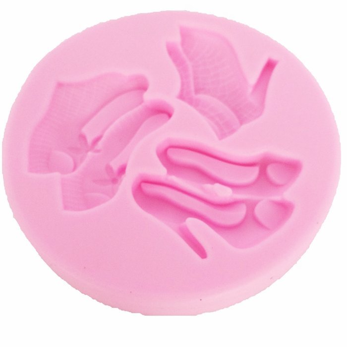 High Heel Shoes Silicone Cake Decorating Mold, Sugarcraft Fondant Gunpaste Cake Decoration Cupcake Topper Icing...