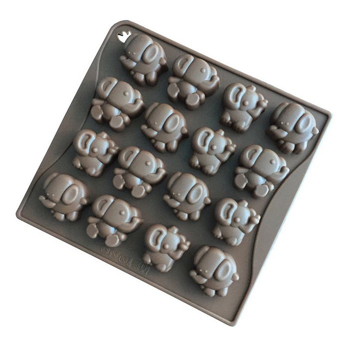 WMSTUDIO Chocolate Mold,DIY Elephant-shaped Silicone Kitchen Baking Candy and Soap Molds