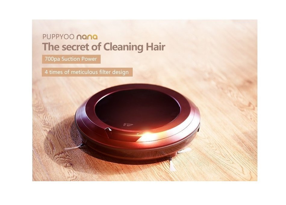 PUPPYOO Intelligent Robotic Vacuum Cleaner Self-Charging & Side Brush for Home Remote Control Household Robot... N9