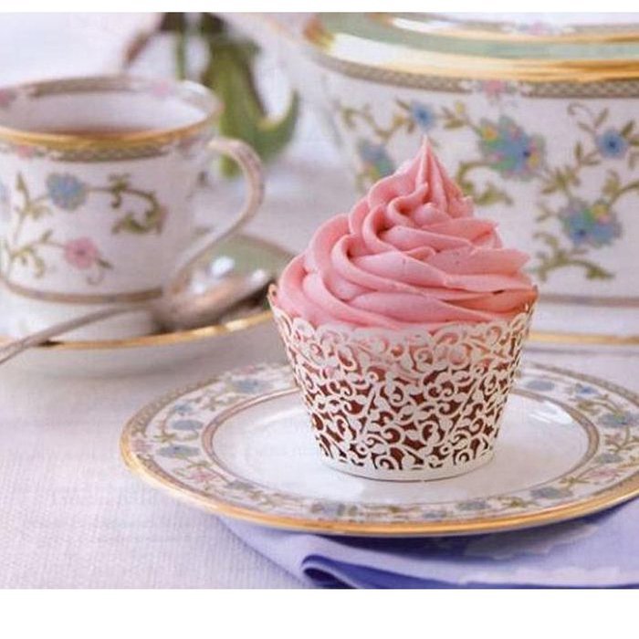 ELENKER 120pcs New Little Vine Lace Laser Cut Filigree Cupcake Wrapper Liner Baking Cup Muffin Case Trays Wedding... N4