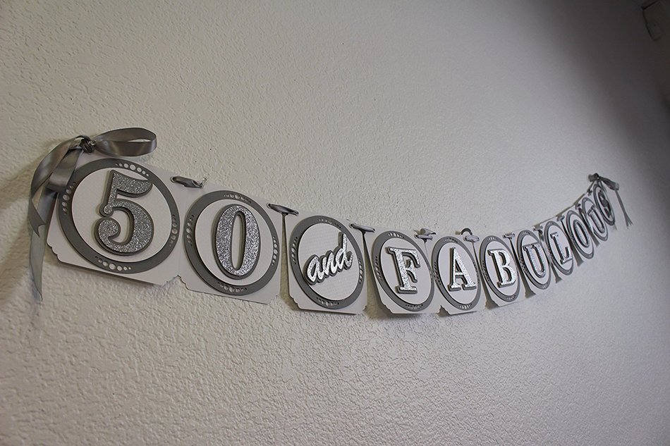 All About Details Silver 50 & Fabulous Banner