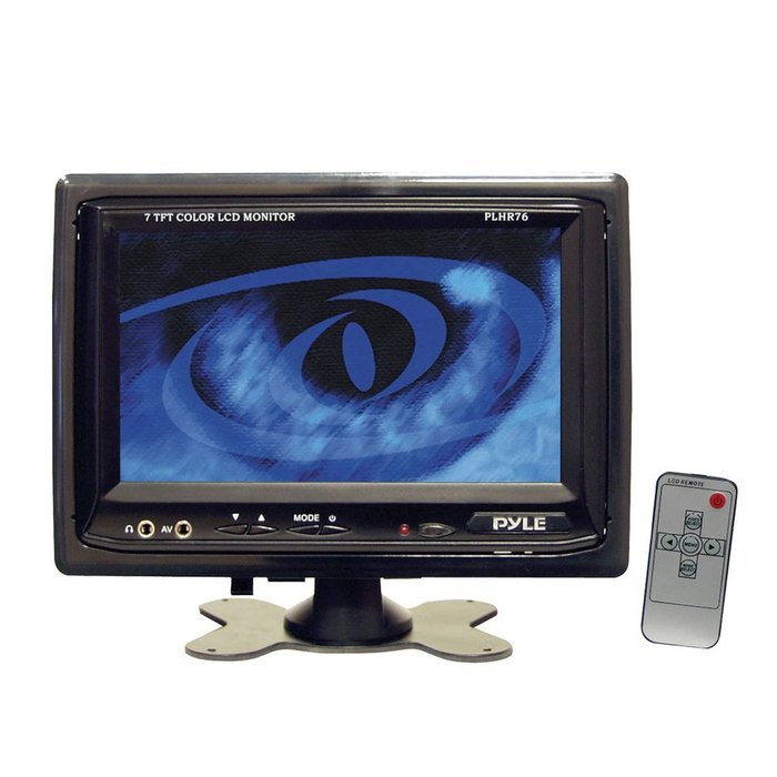 Pyle PLHR76 7 Widescreen LCD Mobile Video Monitor with Headrest Shroud